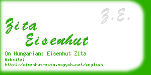 zita eisenhut business card